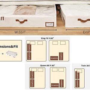 StorageWorks Underbed Storage Box Metal Storage Baskets For Shelves With Frame