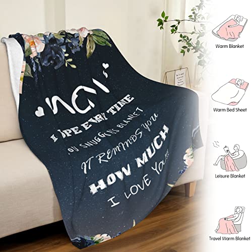 FJTP Blanket for Mom,Mom Birthday Gifts from Daughter Son,Mother's Day Mom Blankets,Fuzzy Warm and Cozy Starry Sky Watercolor Rose Letter Throw Blanket for Couch Bed Living Room 80"x60"