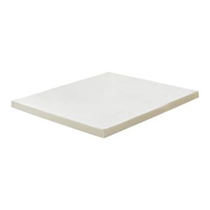 spring coil 2-inch high density foam topper,adds comfort to mattress, queen size, off white