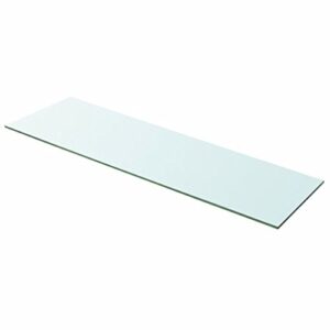 queen.y glass shelf, tempered glass panel - 39.4 l x 11.8 w x 3/10 inch - load capacity 33 lbs, clear
