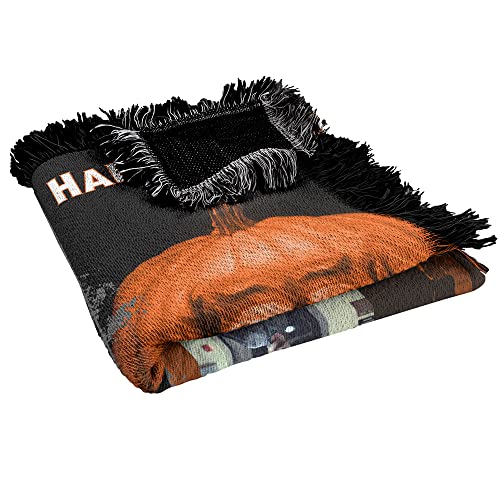 LOGOVISION Halloween Ii Blanket, 50"x60" Halloween 2 VHS Woven Tapestry Cotton Blend Fringed Throw Blanket