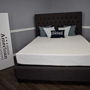 American Mattress Company 8" Graphite Infused Memory Foam-Sleeps Cooler-100% Made in The USA-Medium Firm (Queen)