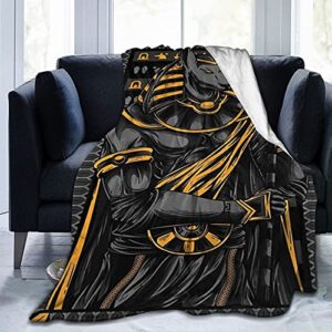 ancient egypt hieroglyph egyptian god anubis blanket ultra-soft throw blankets for couch bed living room(50 x 40,60 x50,80 x60 inch)