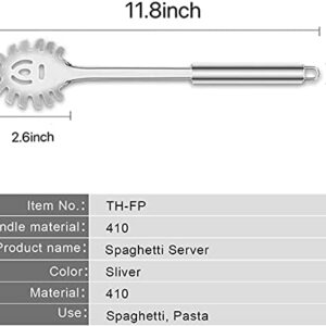 Pasta Fork, Pasta Spoon, Spaghetti Sever, Durable Stainless Steel Pasta Server, Spaghetti Spoon Server, Heat Resistant, 12 inch