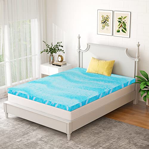 Full Mattress Topper, 3 inch Cooling Gel Memory Foam Mattress Topper, CertiPUR-US Certified