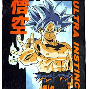 Seven Times Six Dragon Ball Super Goku Ultra Instinct Technique Soft and Plush Fleece Throw Blanket