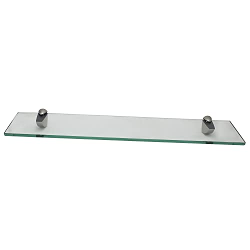 XVL Bathroom Glass Shelf 23.6 Inch Tempered Glass Storage Brushed GS3001AX