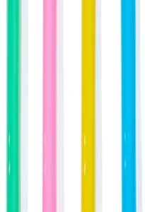 Jumbo Smoothie Straws Extra Wide - Individually Wrapped 100 Pack, BPA Free Milkshake Straw 0.47" Multi Colored Large Disposable For Boba Tea, Extra Durable Thick Restaurant Quality - by DuraHome