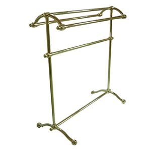 kingston brass cc2292 vintage freestanding towel-rack, 29-1/2-inch height, 28-inch width, polished brass