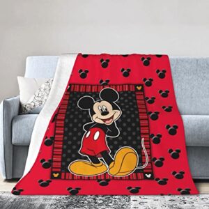 cartoon mouse blanket ultra soft warm throw blanket suitable for adults and children to use 50"x40" fade resistant kawaii cartoon character fuzzy bedding for traveling camping couch sofa gifts a- 19