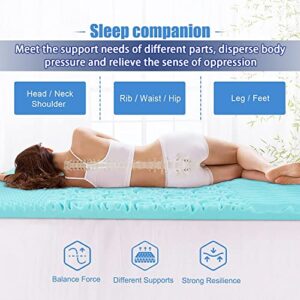 Askme Mattress Topper Twin 3 Inch Zoned Cooling Gel Memory Foam with Bonus Breathable Cover,Air Flow Design｜US and Euro Certified