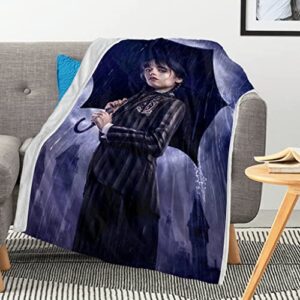 Television Series Wed Flannel Blanket All Seasons 50”×40”in Comfort Soft Throw Blankets for Sofa Bed Living Room