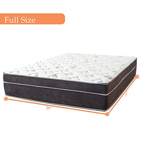 Nutan 12" Full Size Mattress and Box Spring - Euro Top Firm Foam Encased/Orthopedic Support for A Restful Night, No Assembly Required 53x74