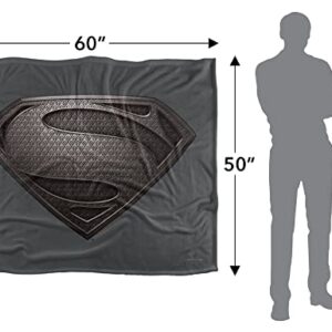 Superman Man of Steel Desaturated Officially Licensed Silky Touch Super Soft Throw Blanket 50" x 60"