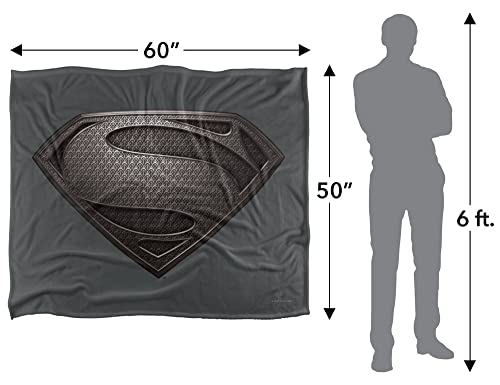 Superman Man of Steel Desaturated Officially Licensed Silky Touch Super Soft Throw Blanket 50" x 60"