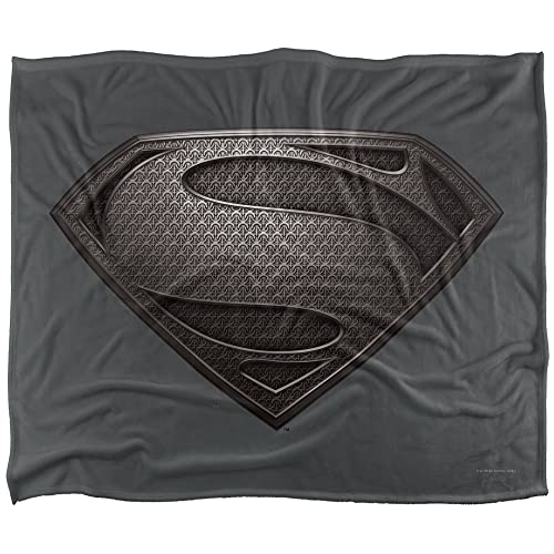 Superman Man of Steel Desaturated Officially Licensed Silky Touch Super Soft Throw Blanket 50" x 60"