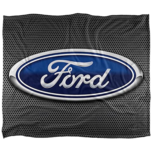 Ford Blanket, 50"x60" Oval Logo Metallic Silky Touch Super Soft Throw Blanket