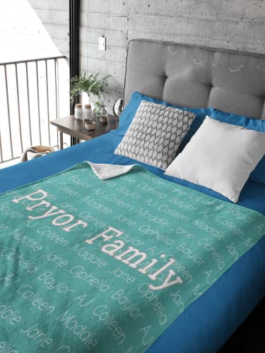 Custom Name Throw Blanket, Personalized King Size Blanket, Mother’s Day Quilt, Graduation Throws Personalized, Personalized Family Name Blanket, Grandma Name Blanket, Great Gift for Birthday, Gigi