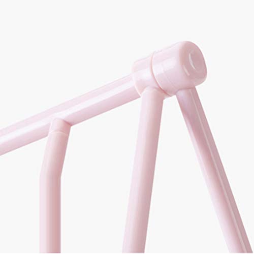 TOPBATHY Foldable Towel Rack Stand Kitchen Towel Stand Countertop Cloth Rack for Kitchen Bathroom Home (Light Pink)