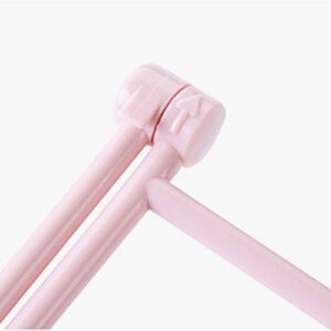 TOPBATHY Foldable Towel Rack Stand Kitchen Towel Stand Countertop Cloth Rack for Kitchen Bathroom Home (Light Pink)