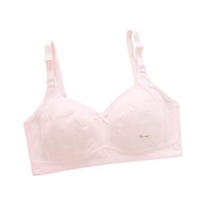 mercatoo teen girl underwear size 14 teen girls seamless training bras adjustable straps sports bras girl's comfortflex fit (pink, l)