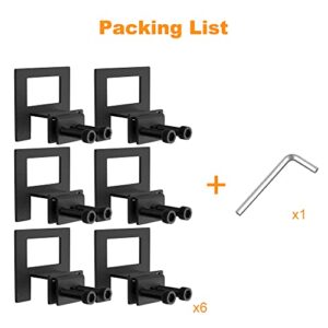 UJUJIA 6 PCS Mattress Gaskets for Bed Frame Non-Slip Mattress Holder in Place Gripper, Thicked and Wider Anti-Slip Baffle,Adjustable Size,Easy to Assemble, Black