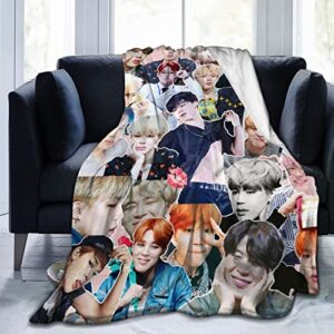 blanket jimin soft and comfortable warm fleece blanket for sofa,office bed car camp couch cozy plush throw blankets beach blankets