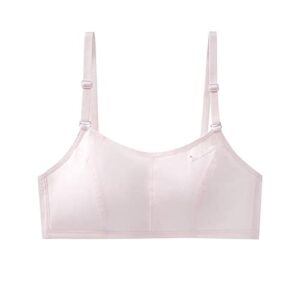 y panties big kids girls cotton cropped stretch training bra crop adjustable straps sports bras for girls multicolor (pink, 85b)