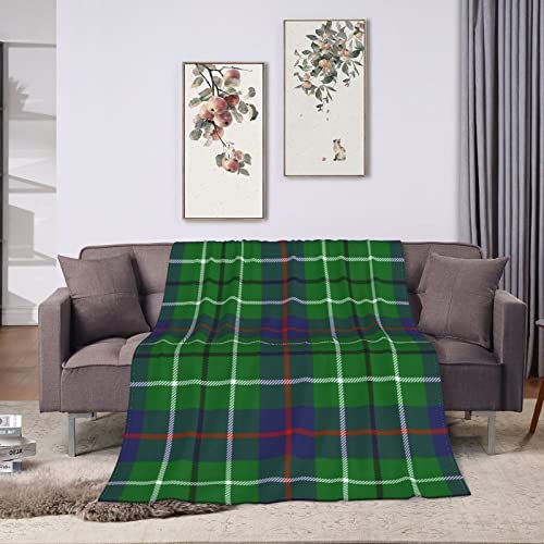 Fleece Blanket Throw Blanket, Clan Duncan Tartan Lightweight Blanket for Sofa, Couch, Bed, Camping, Travel - Super Soft Cozy Microfiber Blanket 80"X60"