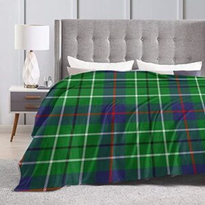 Fleece Blanket Throw Blanket, Clan Duncan Tartan Lightweight Blanket for Sofa, Couch, Bed, Camping, Travel - Super Soft Cozy Microfiber Blanket 80"X60"