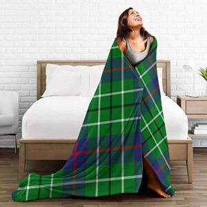 Fleece Blanket Throw Blanket, Clan Duncan Tartan Lightweight Blanket for Sofa, Couch, Bed, Camping, Travel - Super Soft Cozy Microfiber Blanket 80"X60"