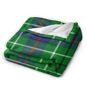 Fleece Blanket Throw Blanket, Clan Duncan Tartan Lightweight Blanket for Sofa, Couch, Bed, Camping, Travel - Super Soft Cozy Microfiber Blanket 80"X60"