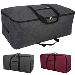 ITAVL 70L Large capacity Storage Bag ,Sturdy 500D heather material super strong ,Ideal for bedding ,Pillows,Duvets,Clothes or moving home use . (Dark Grey-24")