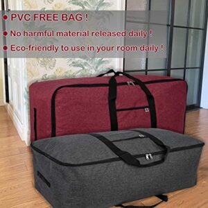 ITAVL 70L Large capacity Storage Bag ,Sturdy 500D heather material super strong ,Ideal for bedding ,Pillows,Duvets,Clothes or moving home use . (Dark Grey-24")