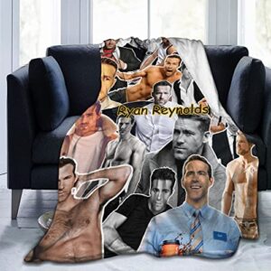 blanket ryan reynolds soft and comfortable warm fleece blanket for sofa,office bed car camp couch cozy plush throw blankets beach blankets