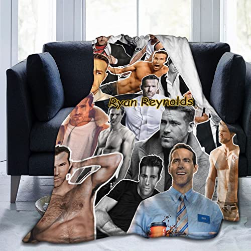 Blanket Ryan Reynolds Soft and Comfortable Warm Fleece Blanket for Sofa,Office Bed car Camp Couch Cozy Plush Throw Blankets Beach Blankets