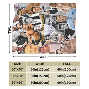 Blanket Ryan Reynolds Soft and Comfortable Warm Fleece Blanket for Sofa,Office Bed car Camp Couch Cozy Plush Throw Blankets Beach Blankets