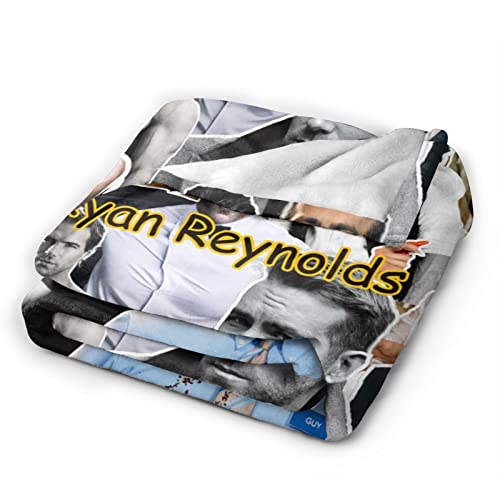 Blanket Ryan Reynolds Soft and Comfortable Warm Fleece Blanket for Sofa,Office Bed car Camp Couch Cozy Plush Throw Blankets Beach Blankets