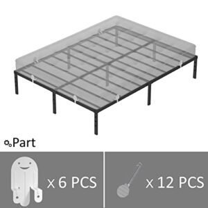 Upcanso 6 PCS Mattress Non Slip Gaskets Metal Pad Helps Stop Mattress and Topper from Sliding, Easy to Install, Strong Durable Iron Baffle Grips Prevent Slipping, White