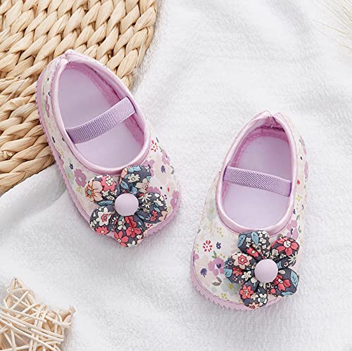 Mercatoo Kid Girls Sandals Baby Girls Soft Toddler Shoes Infant Toddler Walkers Shoes Colorful Flowers Princess Shoes Sandals (Purple, 11 Infant)