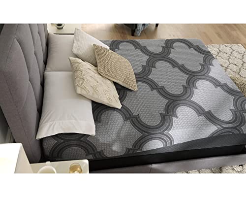 Signature Design by Ashley 1100 Series Traditional 11 Inch Firm Mattress in a Box for Pressure Relief, Queen, Light Gray