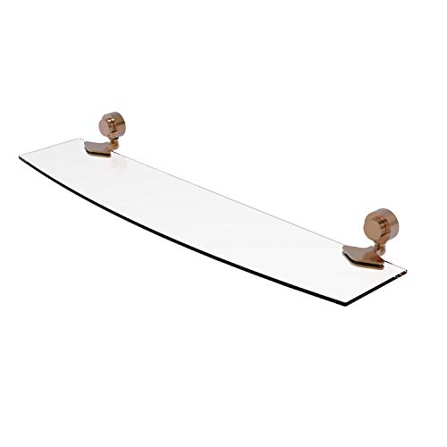 Allied Brass 433/24 Venus Collection 24 Inch Glass Shelf, Brushed Bronze