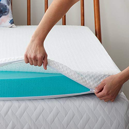 Lucid 2 Inch Mattress Topper Cover Full – Cover For Mattress Topper - Mattress Topper Cover with Zipper – Twin Mattress Cover - Cover Only