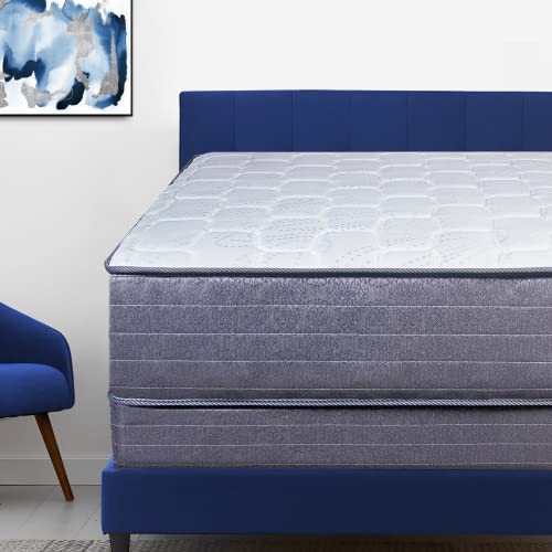 Greaton 12" Firm Mattress with 8" Box Spring Set, Comfy and Relaxing Double Sided Mattress for Proper Sleep, Heavy Duty Internal Structure Provide Accurate Body Support, Queen