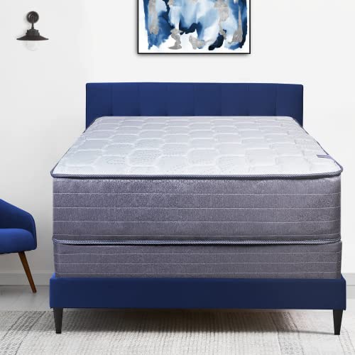 Greaton 12" Firm Mattress with 8" Box Spring Set, Comfy and Relaxing Double Sided Mattress for Proper Sleep, Heavy Duty Internal Structure Provide Accurate Body Support, Queen