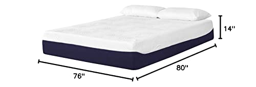 Allure 14" Gel Memory Foam Mattress w/ 2 Pillows, King