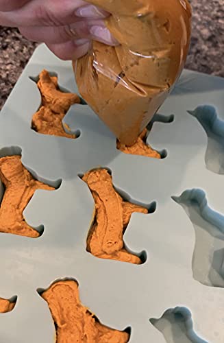 Kasian House French Bulldog Ice Cube Tray and Treat Mold, 9 Frenchie Shaped Molds, BPA Free and Heat Resistant, Chocolate Mold