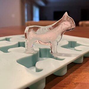 Kasian House French Bulldog Ice Cube Tray and Treat Mold, 9 Frenchie Shaped Molds, BPA Free and Heat Resistant, Chocolate Mold