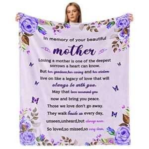 sympathy gifts for loss of mother sympathy blanket memorial blanket loss of mom sympathy gifts in memory of loved one gifts grief gifts bereavement gifts condolences gifts throw blankets 50x60 inches
