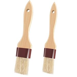 pastry brushes for baking basting brush with boar bristles and beech hardwood handles culinary oil brush for barbecue butter grill bbq sauce baster marinade kitchen food cooking brushes (1/1.5-2pcs)